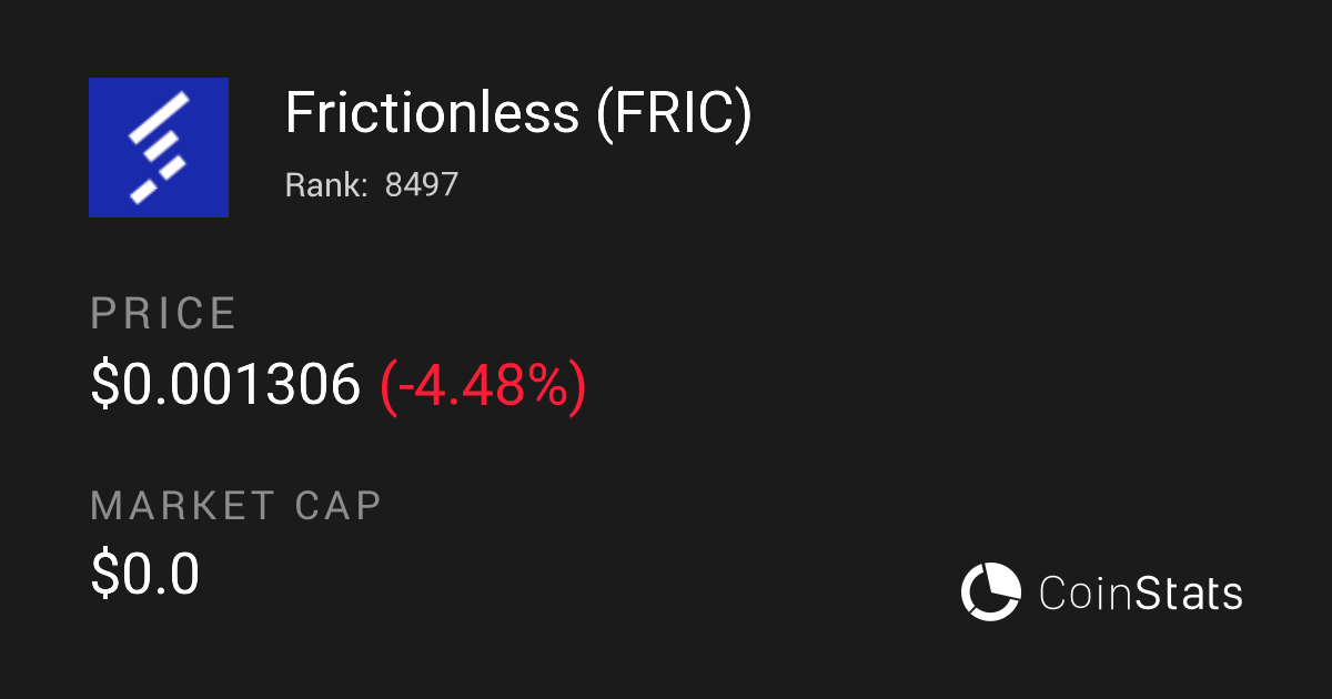 Frictionless Token Price Charts Market Insights Your Crypto Hub