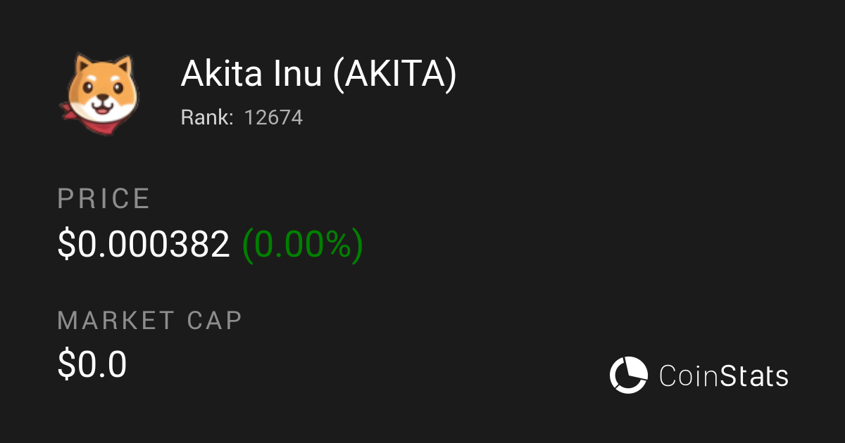 Akita Inu Token Price, Charts & Market Insights | Your Crypto Hub