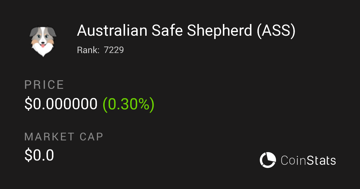 Australian Safe Shepherd Token Price Charts And Market Insights Your Crypto Hub