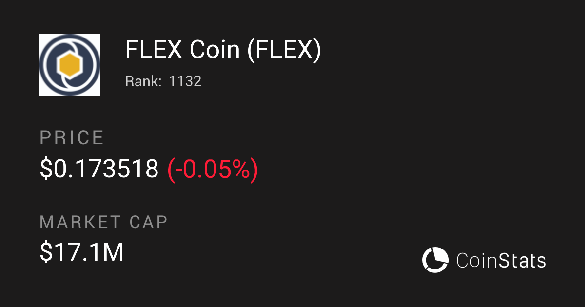 FLEX Coin Token Price Charts Market Insights Your Crypto Hub