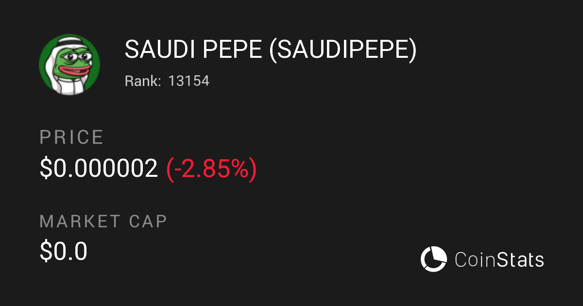 SAUDI PEPE Token Price Charts Market Insights Your Crypto Hub